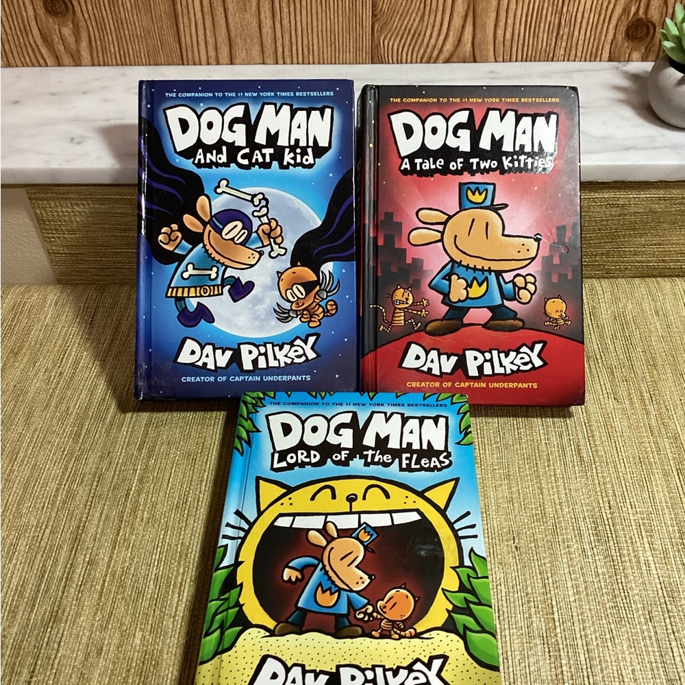 Dog Man Book Series by - Dav Pilkey Set of 3